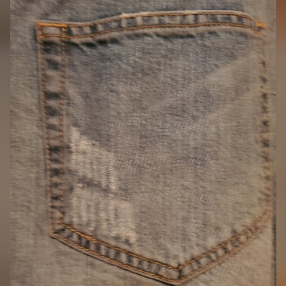 RIP CURL | Washed Blue Distressed Denim Mini Skirt in Size 9 - Picture 7 of 7